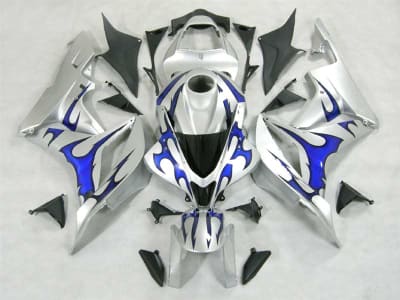 Motorcycle Fairings Kit - 2007-2008 Honda CBR 600RR Metallic Blue Tribal Fairings | NH60708-11