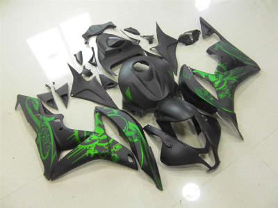 Motorcycle Fairings Kit - 2007-2008 Honda CBR 600RR Matte Grafitti Green Fairings | NH60708-28