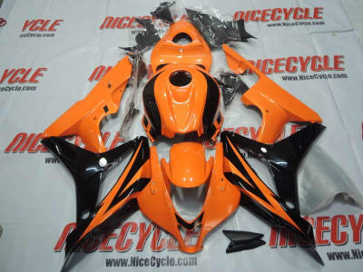 Motorcycle Fairings Kit - 2007-2008 Honda CBR 600RR Orange/Black Fairings | NH60708-32