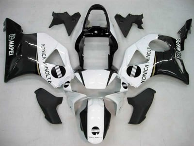 Motorcycle Fairings Kit - 2002-2003 Honda CBR 954RR Black Konica Minolta Fairings | NH90203-13