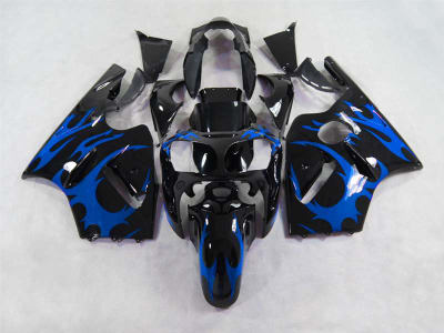 Motorcycle Fairings Kit - 2000-2001 Kawasaki ZX12R Blue Tribal Fairings | NK10001-12