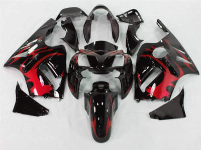 Motorcycle Fairings Kit - 2002-2005 Kawasaki ZX12R Tribal Red Fairings | NK10205-11