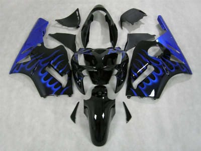 Motorcycle Fairings Kit - 2002-2005 Kawasaki ZX12R Deep Blue Fire Fairings | NK10205-17