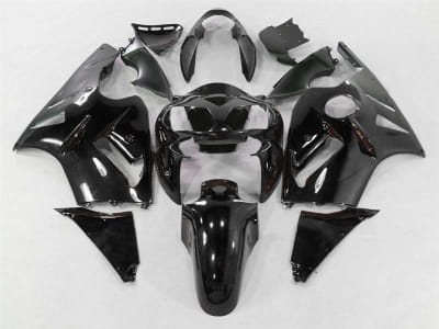 Motorcycle Fairings Kit - 2002-2005 Kawasaki ZX12R Gloss Black Fairings | NK10205-21