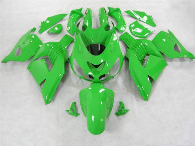 Motorcycle Fairings Kit - 2006-2011 Kawasaki ZX14R Green Fairings | NK10611-14