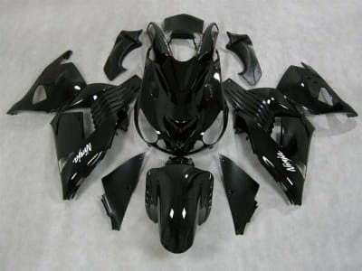 Motorcycle Fairings Kit - 2006-2011 Kawasaki ZX14R Solid Black Fairings | NK10611-22