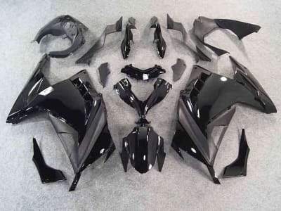 Motorcycle Fairings Kit - 2013-2017 Kawasaki Ninja 300 Black Matte/Gloss Fairings | NK31317-14