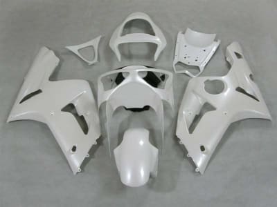 Motorcycle Fairings Kit - 2003-2004 Kawasaki ZX6R Pearl White Fairings | NK60304-11