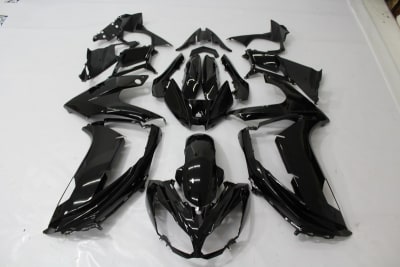 Motorcycle Fairings Kit - 2012-2016 Kawasaki Ninja 650R / ER6s Gloss Black Fairings | NK61215-1