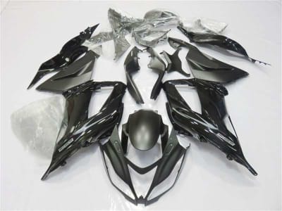 Motorcycle Fairings Kit - 2013-2018 Kawasaki ZX6R silver/Black Fairings | NK61317-6