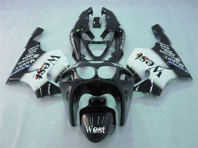 PLASTICS「COPY」7\" Fit for 1996-2003 Kawasaki ZX7R Black and Green ABS Plastic