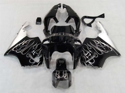 Motorcycle Fairings Kit - 1997-2003 Kawasaki ZX-7R Ghost Flames Fairings | NK79703-2