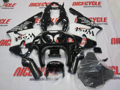Motorcycle Fairings Kit - 1997-2003 Kawasaki ZX-7R West Black Fairings | NK79703-4