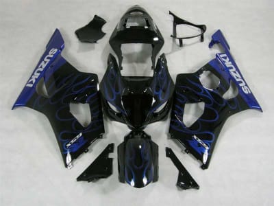 Motorcycle Fairings Kit - 2003-2004 Suzuki GSXR 1000 Purple Flames Fairings | NS10304-13