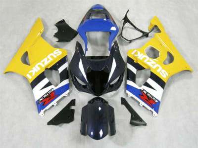 Motorcycle Fairings Kit - 2003-2004 Suzuki GSXR 1000 Yellow/Blue Fairings | NS10304-19