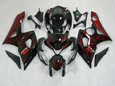 Motorcycle Fairings Kit - Blazin' Flame 2005-2006 Suzuki GSXR 1000 Motorcycle Fairings | NS10506-27