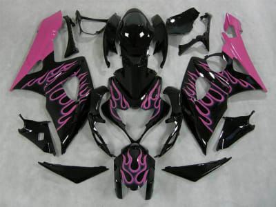 Motorcycle Fairings Kit - Pink Flame 2005-2006 Suzuki GSXR 1000 Motorcycle Fairings | NS10506-28