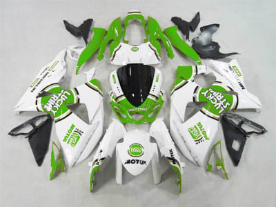 Motorcycle Fairings Kit - 2009-2016 Suzuki GSXR 1000 Green Lucky Strike Fairings | NS10916-8