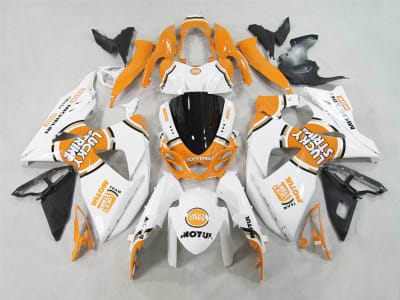 Motorcycle Fairings Kit - 2009-2016 Suzuki GSXR 1000 Orange Lucky Strike Fairings | NS10916-9