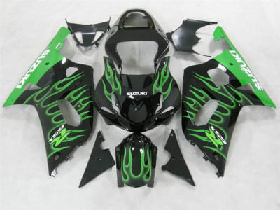 Motorcycle Fairings Kit - Fire Green 2000-2003 Suzuki GSXR 600 750 Motorcycle Fairings | NS60003-12