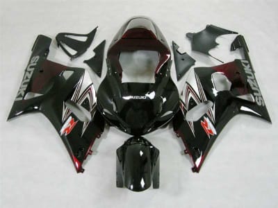 Motorcycle Fairings Kit - Black/Maroon 2000-2003 Suzuki GSXR 600 750 Motorcycle Fairings | NS60003-25