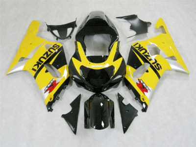Motorcycle Fairings Kit - 2000-2003 Suzuki GSXR 600 750 Yellow/Black Fairings | NS60003-28