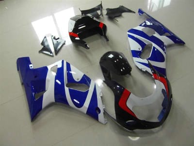 Motorcycle Fairings Kit - 2000-2003 Suzuki GSXR 600 750 Blue/White OEM Style Fairings | S60003-3