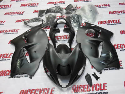 Motorcycle Fairings Kit - 1999-2007 Suzuki GSXR 1300 Hayabusa Back In Black Fairings | NSH9907-123