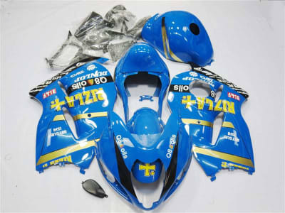 Motorcycle Fairings Kit - 1999-2007 Suzuki GSXR 1300 Hayabusa Blue Rizla Fairings | NSH9907-131