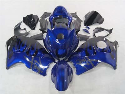 Motorcycle Fairings Kit - 1999-2007 Suzuki GSXR 1300 Hayabusa Deep Blue/Black Fairings | NSH9907-18