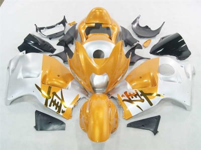 Motorcycle Fairings Kit - 1999-2007 Suzuki GSXR 1300 Hayabusa Gold/SIlver Fairings | NSH9907-24