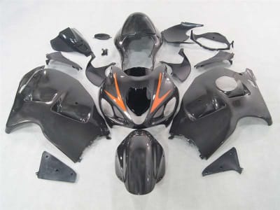 Motorcycle Fairings Kit - 1999-2007 Suzuki GSXR 1300 Hayabusa Charcoal Orange Accent Fairings | NSH9907-31