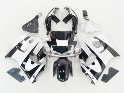 Motorcycle Fairings Kit - 1996-2000 Suzuki GSXR 600 750 SRAD Silver/Black Fairings | NSS9600-22