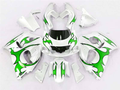Motorcycle Fairings Kit - 1996-2000 Suzuki GSXR 600 750 SRAD Green Tribal Fairings | NSS9600-23