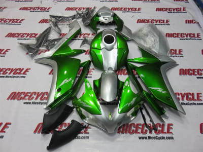 Motorcycle Fairings Kit - Candy Green/Silver 2007-2008 Yamaha YZF R1 Motorcycle Fairings | NY10708-29