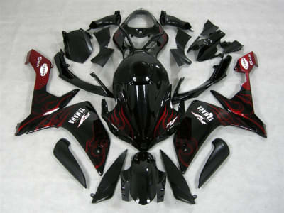 Motorcycle Fairings Kit - 2007-2008 Yamaha YZF R1 Blazin' Red Fairings | NY10708-8