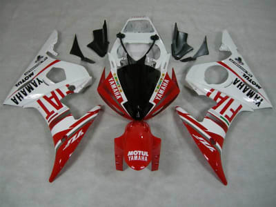 Motorcycle Fairings Kit - Yamaha 2003-2005 YZF R6 and 2006-2009 R6S Red FIAT Motorcycle Fairings | NY60305-11