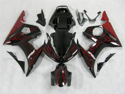 Motorcycle Fairings Kit - Fire Red Yamaha 2003-2005 YZF R6 and 2006-2009 R6S Motorcycle Fairings | NY60305-24