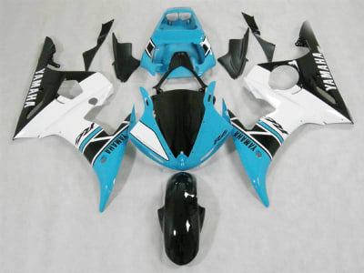 Motorcycle Fairings Kit - Yamaha 2003-2005 YZF R6 and 2006-2009 R6S Motorcycle Fairings Blue/White | NY60305-28