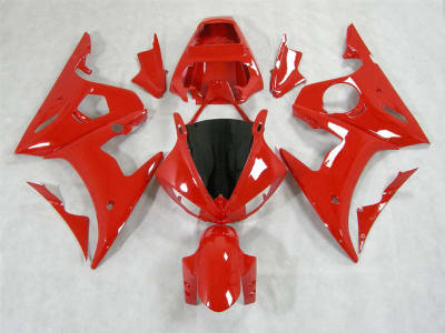 Motorcycle Fairings Kit - Yamaha 2003-2005 YZF R6 and 2006-2009 R6S Solid Red Motorcycle Fairings | NY60305-32
