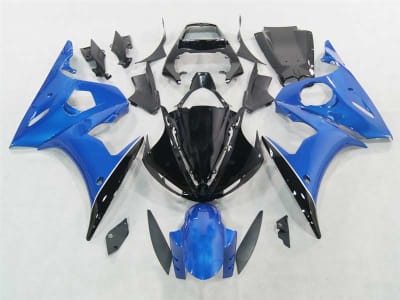Motorcycle Fairings Kit - Yamaha 2003-2005 YZF R6 and 2006-2009 R6S Blue Metallic Motorcycle Fairings | NY60305-6