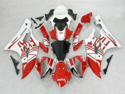 Motorcycle Fairings Kit - 2006-2007 Red FIAT Yamaha YZF R6 Motorcycle Fairings | NY60607-20