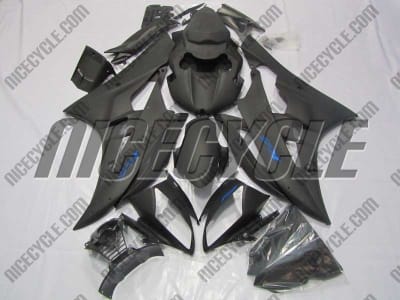 Motorcycle Fairings Kit - 2006-2007 Satin Black Yamaha YZF R6 Motorcycle Fairings | NY60607-3
