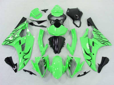 Motorcycle Fairings Kit - 2006-2007 Neon Green Yamaha YZF R6 Motorcycle Fairings | NY60607-7