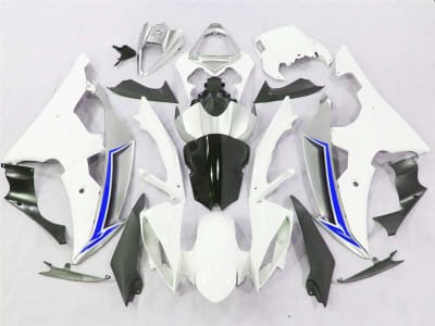 Motorcycle Fairings Kit - White/Blue Yamaha YZF-R6 2008-2016 Fairing Kit | NY60816-33