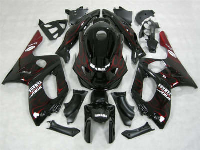 Motorcycle Fairings Kit - 1997-2007 Yamaha YZF 600R Flame Red Fairings | NY69707-15