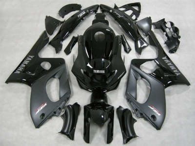 Motorcycle Fairings Kit - 1997-2007 Yamaha YZF 600R Matte Black/Grey/Gloss Fairings | NY69707-17