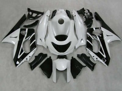 Motorcycle Fairings Kit - 1997-2007 Yamaha YZF 600R White/Black Fairings | NY69707-2