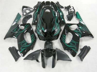 Motorcycle Fairings Kit - Green Flame 1997-2007 Yamaha YZF 600R Motorcycle Fairings | NY69707-27