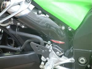 Kawasaki ZX10R (2006-2007) Heat Shield Lower - REAL CARBON FIBER